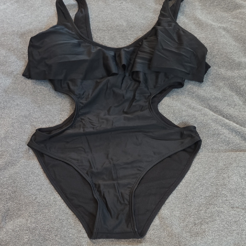 Elegant Black Women's One Piece Swimsuit
